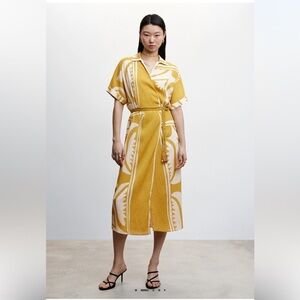 Mango Printed Shirt Dress
